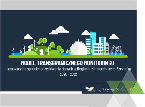Werbegrafik des Interreg-Projekts 179 "Modell eines grenzüberschreitenden Monitorings - innovative Methoden zur Datenerhebung in der Metropolregion Stettin"
